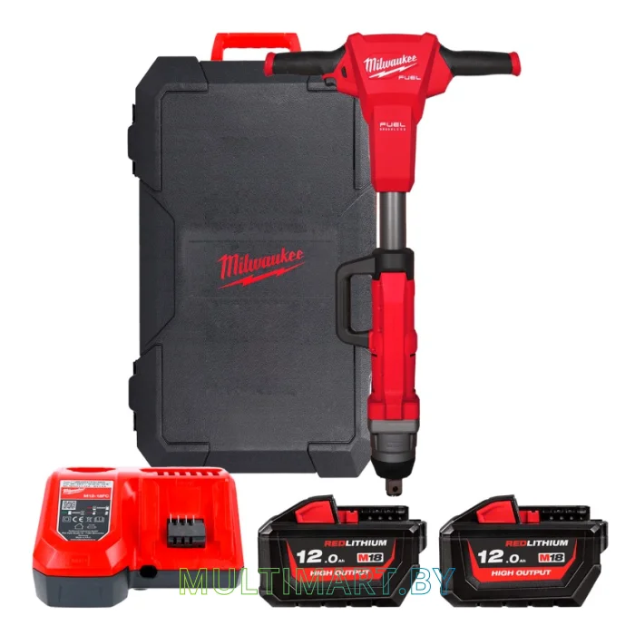 Гайковерт Milwaukee M18 FHIWF1R-122С (с 2-мя АКБ 12 Ач, кейс)